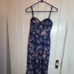 Band of Gypsies Blue Floral Dress